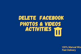 delete facebook friends, old groups, pages, posts activities