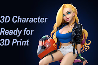 create 3d character models ready for printing