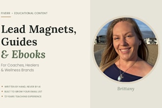 write your lead magnet ebook or educational guide for coaches and wellness