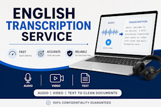 english typing and transcription services