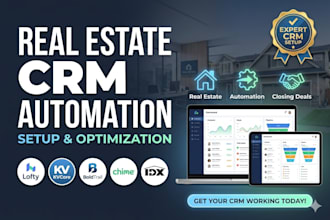 setup lofty CRM, kvcore, boldtrail, chime idx, real estate CRM, wise agent