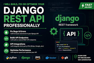 build or fix your django rest API professionally