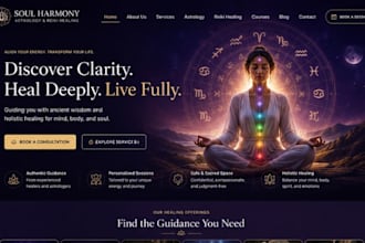 redesign squarespace astrology website holistic website reiki healing website