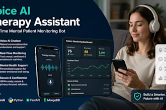 build ai voice therapy assistant chatbot real time mental patient monitoring bot