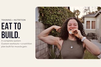 create a custom training and nutrition plan for women