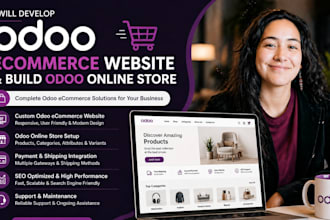 develop odoo ecommerce website and build odoo online store