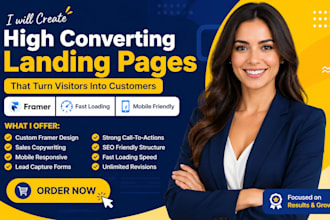 create professional landing page converts sales page copywriting framer website