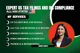 file us tax return irs tax preparation llc tax 1040 5472 1120 self employed tax