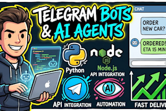 build a custom telegram bot in node js or python