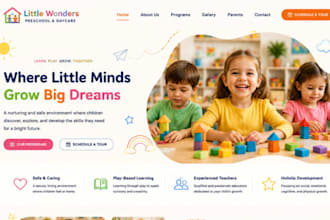 design fix squarespace kindergarten website daycare website preschool website