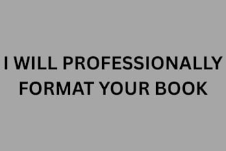 professionally format your book on amazon