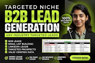 do niche targeted verified email list, b2b lead generation, lead scraping