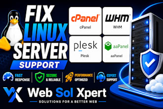 fix slow linux server, urgent support cpanel whm php dns nginx mysql repair