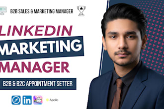 be your linkedin marketing manager and b2b b2c appointment setter