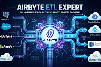 build etl elt pipelines in airbyte, airflow, aws, gcp, dbt