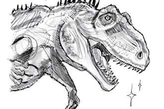 hand draw any dinosaur or prehistoric creature