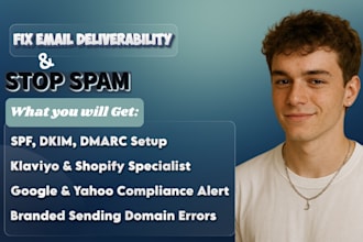fix email deliverability, setup spf dkim dmarc and technical infrastructure