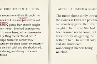 provide a gentle and expert proofread of your creative writing