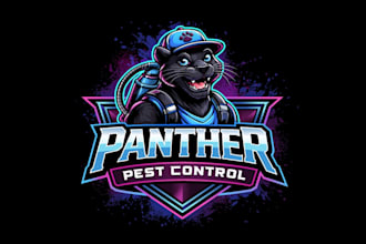 create your creative unique panther logo within 20 hours