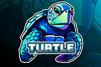 make wonderful style tortoise mascot logo design for company