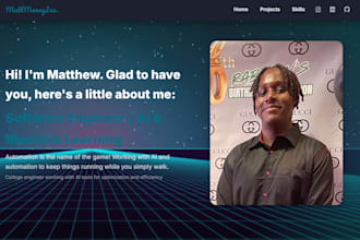 create a personal portfolio website