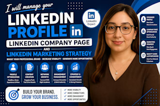 manage linkedin profile, linkedln company page, link edin marketing strategy