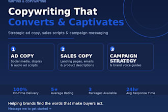 write compelling ad copy and sales scripts for your brand