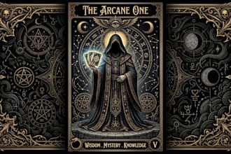 design custom playing cards, tarot cards and card game artwork
