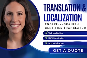 localize your website from english to spanish professionally