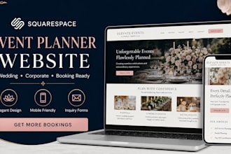 build squarespace event planner website wedding organizer website event website
