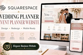 design redesign squarespace wedding planner and event planner website
