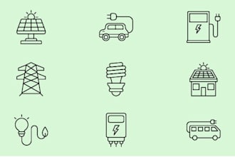 create unique custom icons set for your app and website
