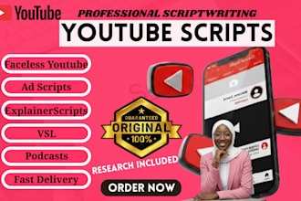 youtube scriptwriter faceless video script vsl podcast script explainer script