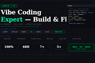 be your vibe coding expert to build, fix and deploy your ai web app