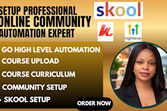 skool community, gohighlevel client portal, skool setup and course creation