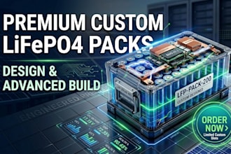 design custom lifepo4 battery packs for solar ess, off grid and backup power
