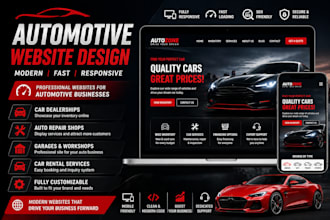design an automotive website for car dealers and auto services