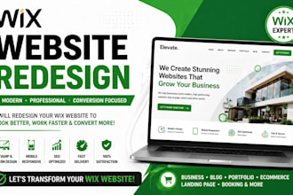 redesign, revamp, update and customize your wix website