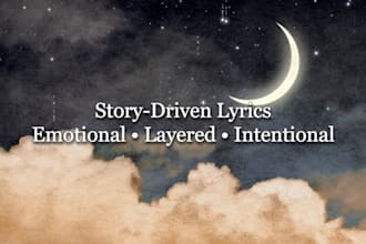 write emotional song lyrics and topline for your song