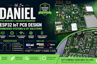 design esp32 iot pcb, embedded system circuit and schematic