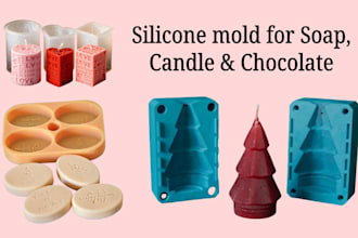 design custom 3d molds for candles,soap and resin for casting and 3d printing