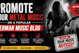 promote your metal music on a popular german music blog