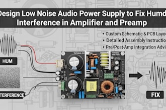 design low noise audio power supply to fix hum and interference amplifier preamp