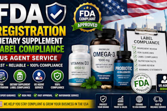 fda registration, fda dietary supplement label compliance, US agent