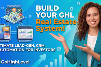 build a gohighlevel real estate funnel, booking system, ghl lead generation
