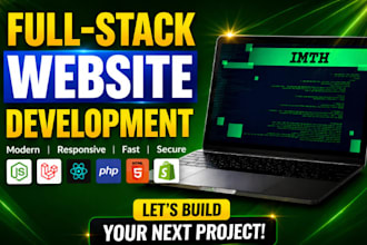 build website, custom website, full stack website development full stack develop