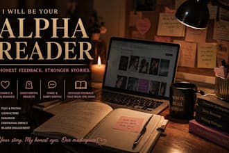 be your professional alpha reader for romance, ghostwriting comic scripts