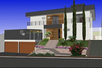 do interior, exterior, landscape backyard design, sketchup 3d rendering
