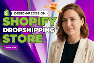 design or redesign shopify website, shopify store design shopify ecommerce store
