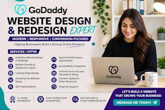 develop godaddy website design godaddy website redesign godaddy website design